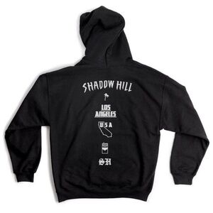 Shadow Hill Black Gildan Oversized Merch Sweatshirt Hoodie Graphic Print Medium